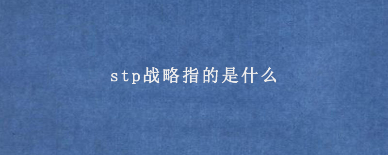 stp战略指的是什么