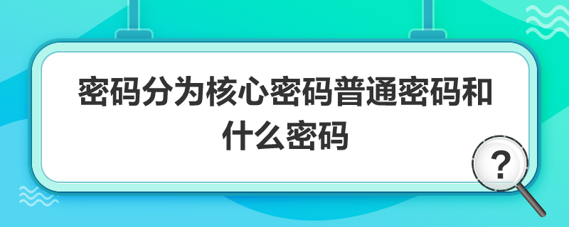 密码分为核心密码普通密码和什么密码