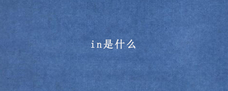 in是什么