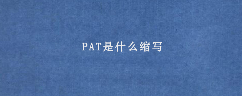 PAT是什么缩写