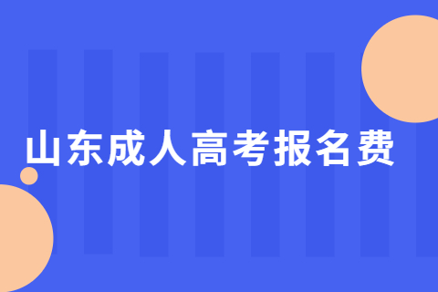 山东成人高考报名费